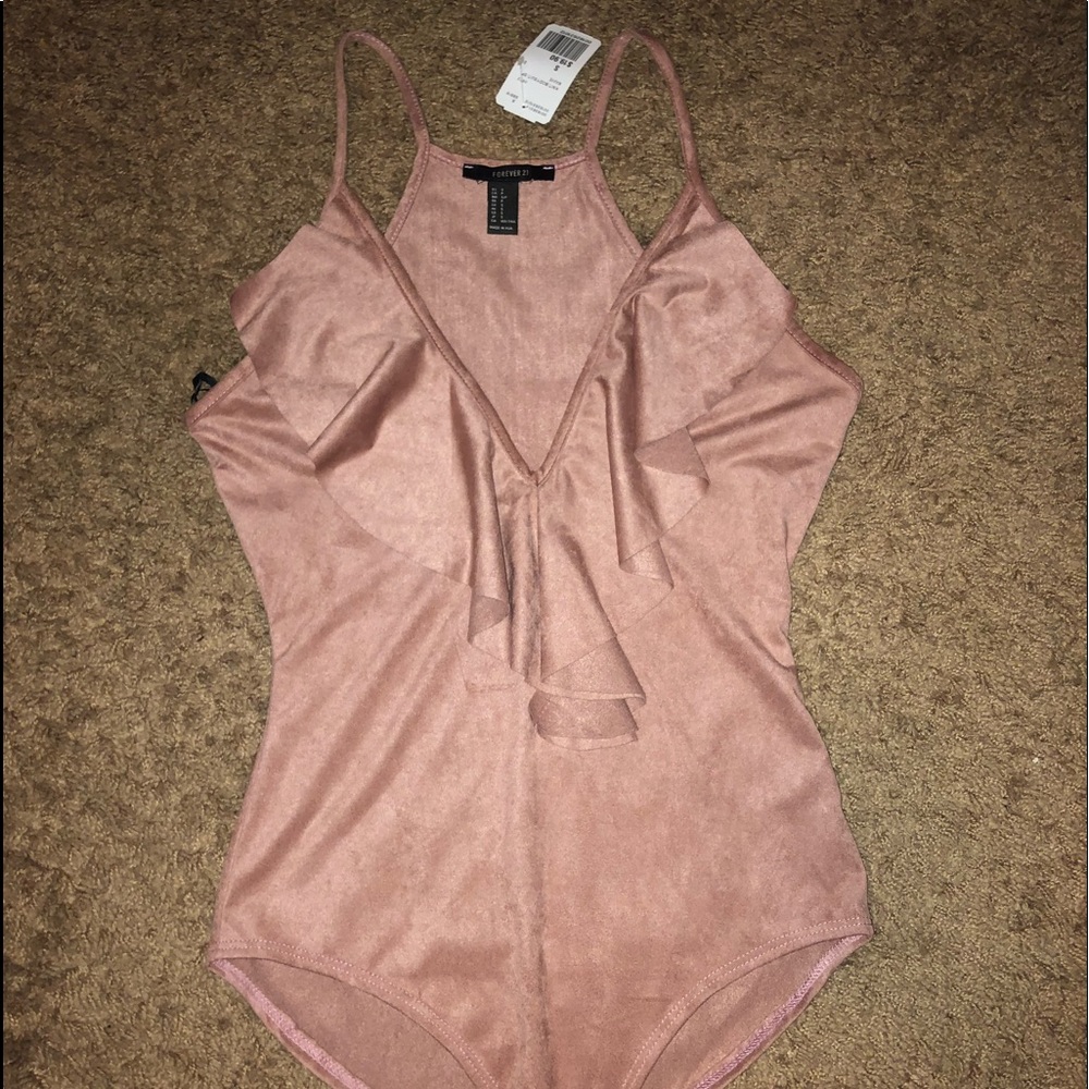 Suede bodysuit